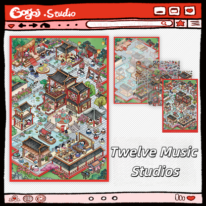 An Odyssey of Whimsy 3D Sticker | 5 Cute Miniature Scenes