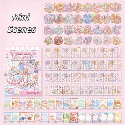 Mini Scenes 3D Sticker Book