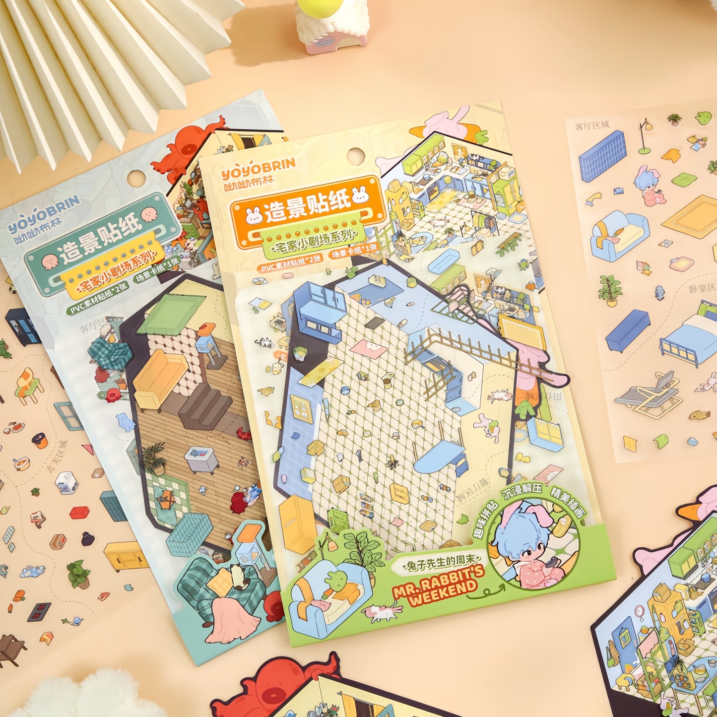 Dream Daily 3D Sticker | 2 Cute Miniature Scenes