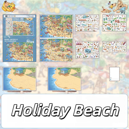 Holiday Spots 3D Sticker | 2 Cute Miniature Scenes