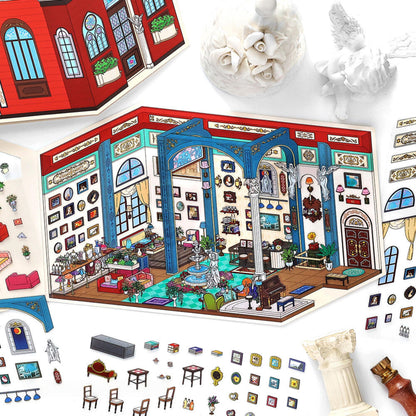 Rome Hotel 3D Sticker | 4 Cute Miniature Scenes
