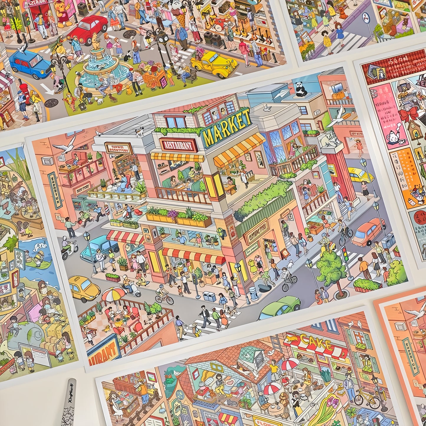 Magic World 3D Sticker | 6 Cute Miniature Scenes