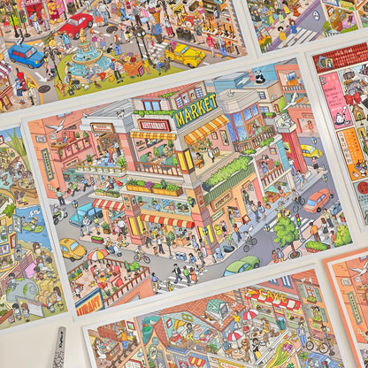Magic World 3D Sticker | 6 Cute Miniature Scenes