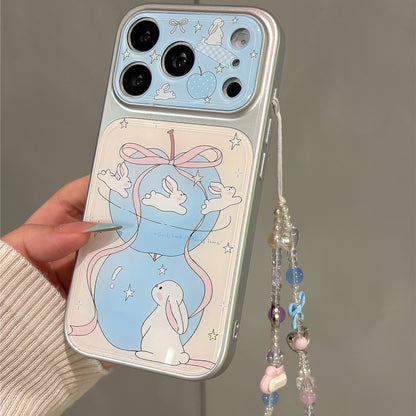 Blue Apple Bunny Acrylic Phone Case