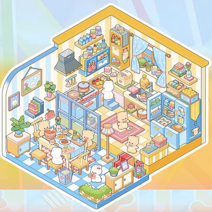 Dream Shop 3D Sticker Book