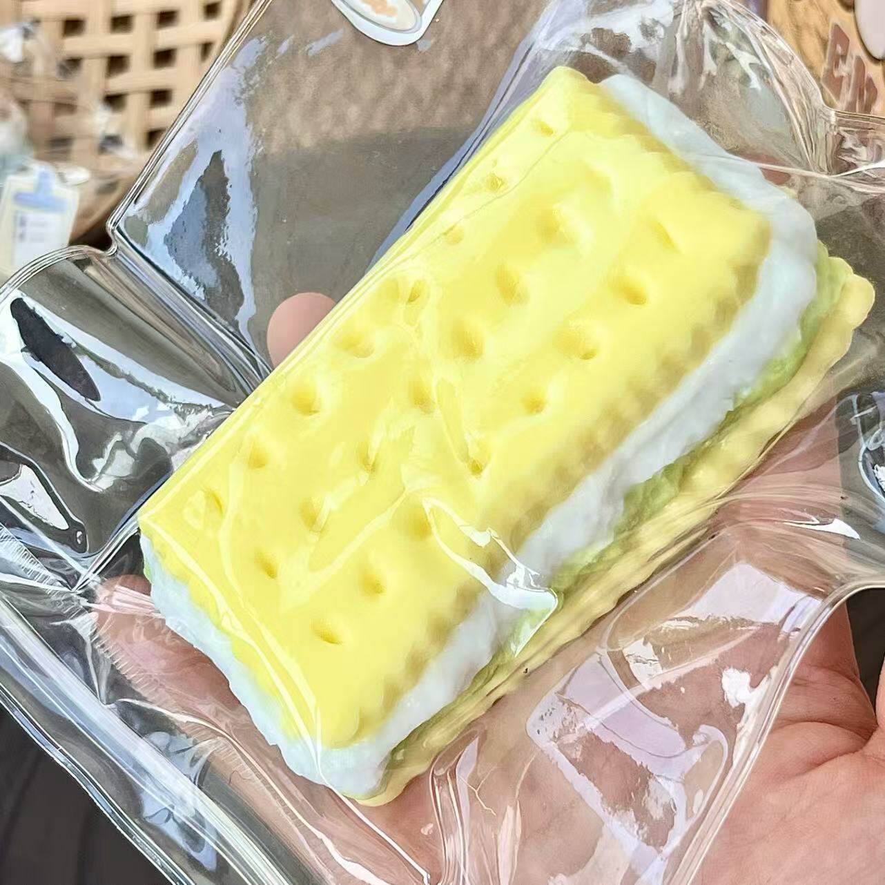 Extra Thick Cream Filled Soda Cracker Squishy