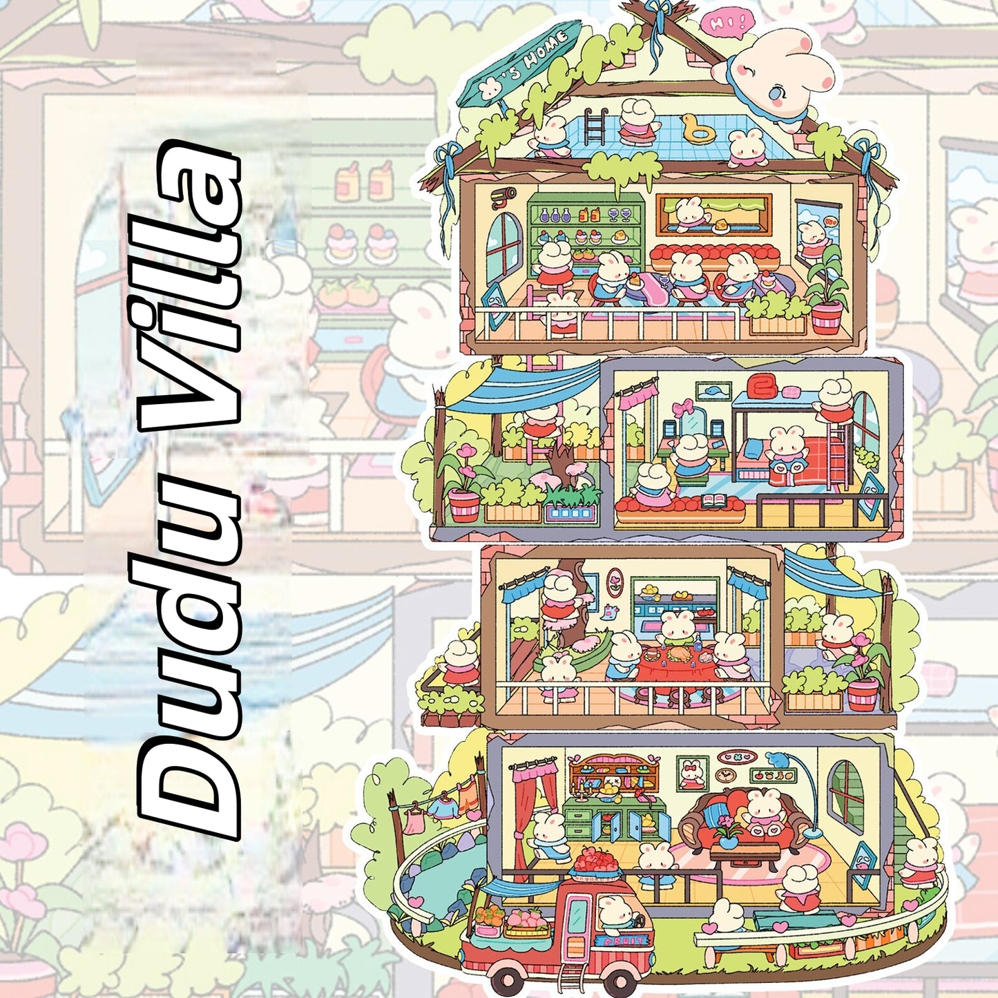 Whimsical Life 3D Sticker | 3 Cute Miniature Scenes
