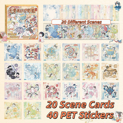 Ancient China 3D Sticker Box