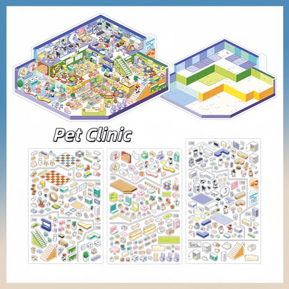 Heal & Keep 3D Sticker | 2 Cute Miniature Scenes