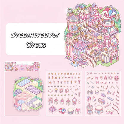 Whimsical Workshops 3D Sticker | 3 Cute Miniature Scenes