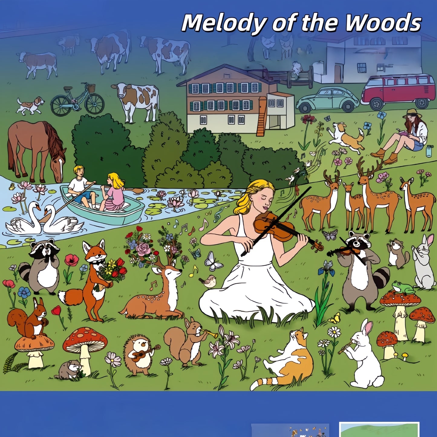 Wild Whimsy Journal 3D Sticker | 3 Cute Miniature Scenes