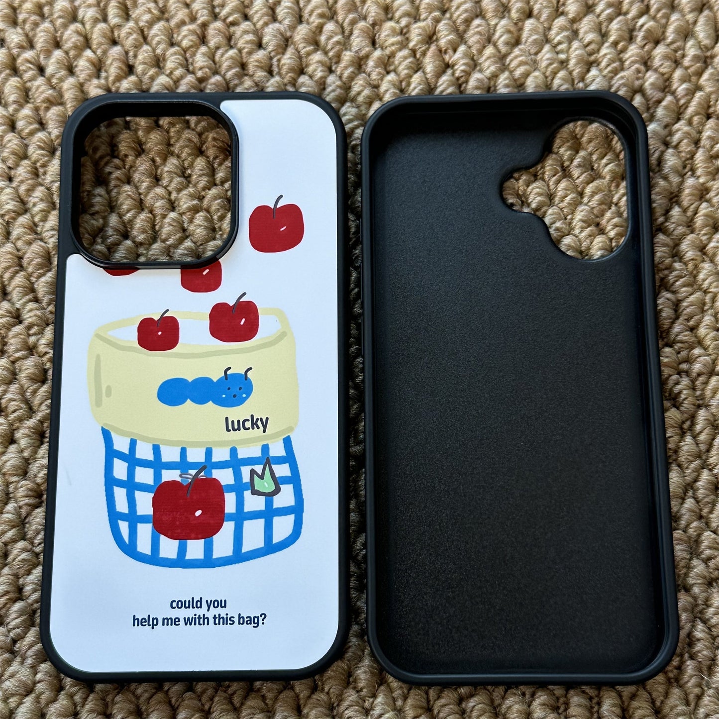 Dog with Printed Tote Bag Acrylic Phone Case