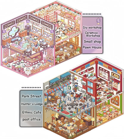 Horror Theme 3D Sticker Book | 20 Cute Miniature Scenes