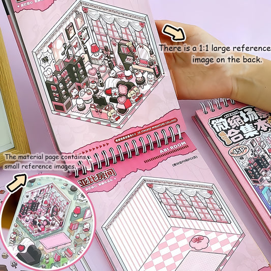 Horror Theme 3D Sticker Book | 20 Cute Miniature Scenes
