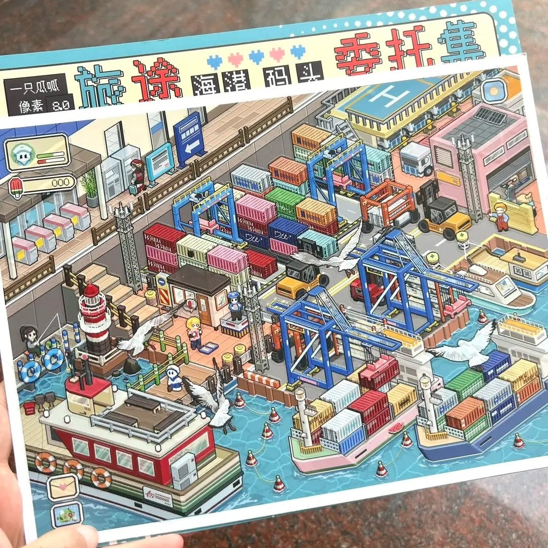 Travel Quest 3D Sticker | 5 Cute Miniature Scenes