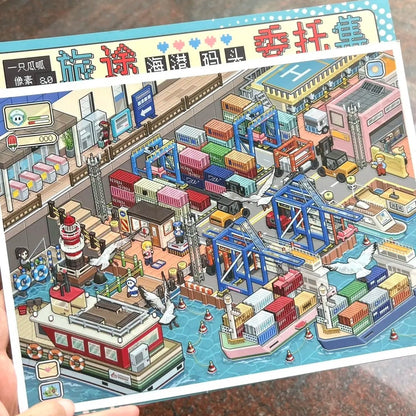 Travel Quest 3D Sticker | 5 Cute Miniature Scenes