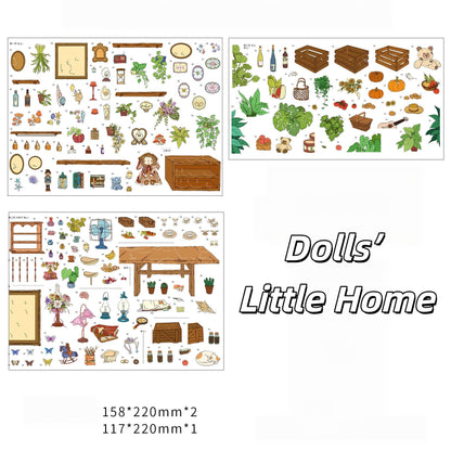 Enjoying Leisure Time 3D Sticker | 3 Cute Miniature Scenes