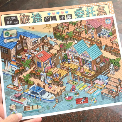 Travel Quest 3D Sticker | 5 Cute Miniature Scenes