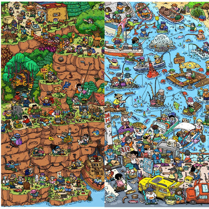 Outdoor Escapes 3D Sticker | 3 Cute Miniature Scenes