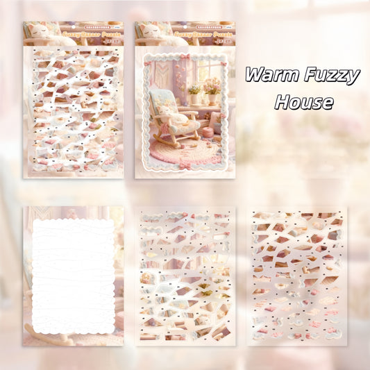 Fuzzy Bazaar Puzzle 3D Sticker | 3 Cute Miniature Scenes