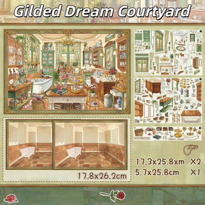Dreamy Spaces 3D Sticker | 5 Cute Miniature Scenes