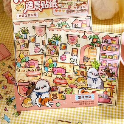A Tail of Wonder 3D Sticker | 2 Cute Miniature Scenes