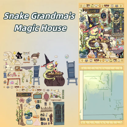 Fairy Tale Fun Space 3D Sticker | 4 Cute Miniature Scenes