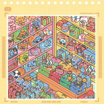 Shelf Display 3D Sticker Book