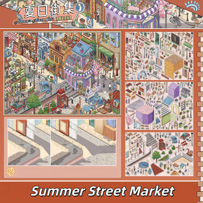 Across the Seasons 3D Sticker | 5 Cute Miniature Scenes
