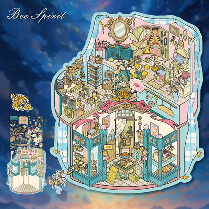 Whimsical Dreams 3D Sticker | 2 Cute Miniature Scenes