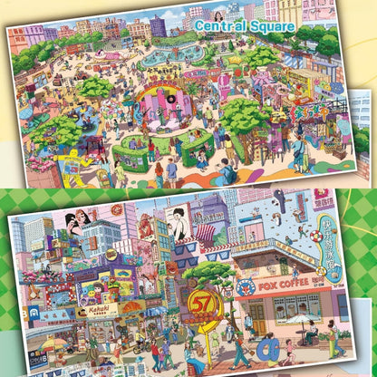 Central City No. 57 3D Sticker | 2 Cute Miniature Scenes