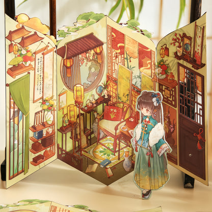Sweet Dream Dollhouse 3D Sticker | 2 Cute Miniature Scenes