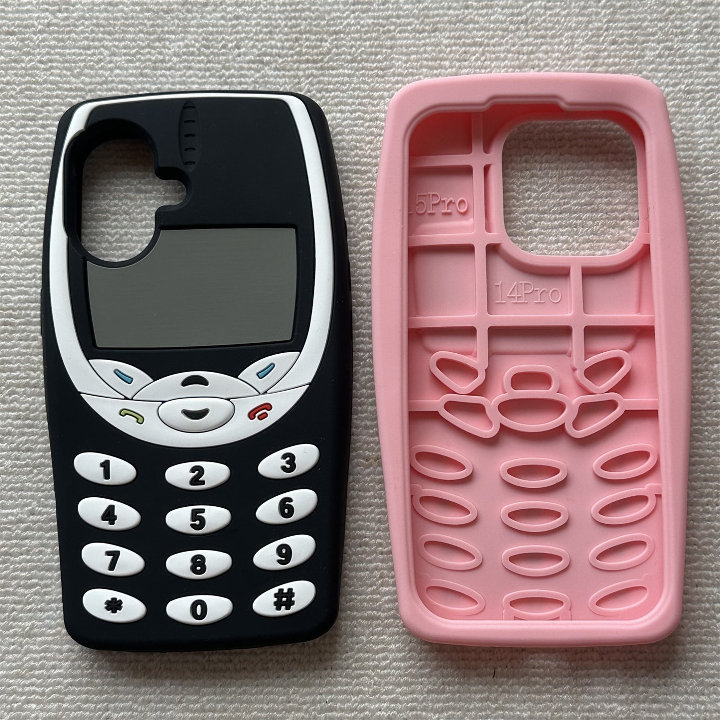 Vintage 3D Button Nokia Silicone Phone Case