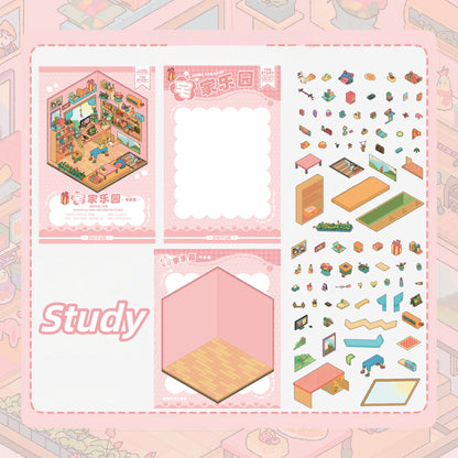 Dream Home 3D Sticker | 4 Cute Miniature Scenes