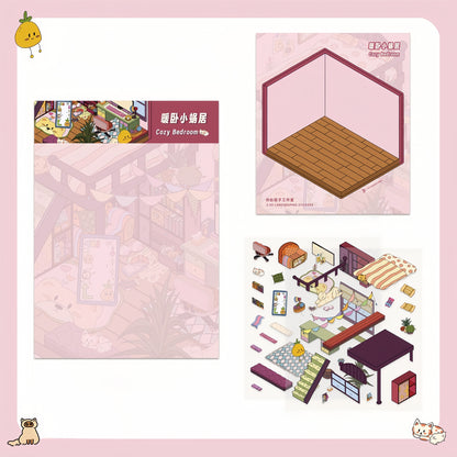 Dream House 3D Sticker | 3 Cute Miniature Scenes
