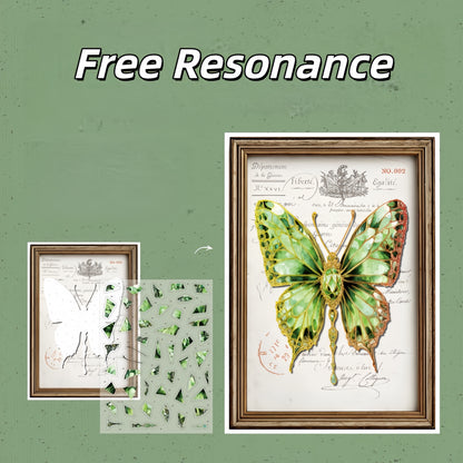 Exquisite Butterfly 3D Sticker | 4 Cute Miniature Scene