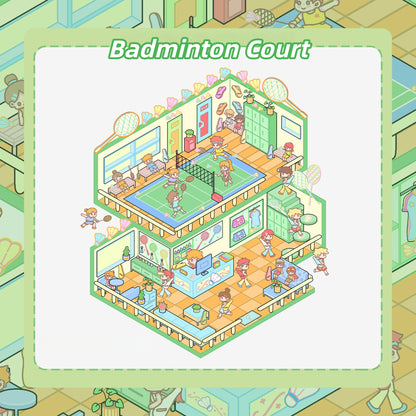 Summer Sports 3D Sticker | 2 Cute Miniature Scenes