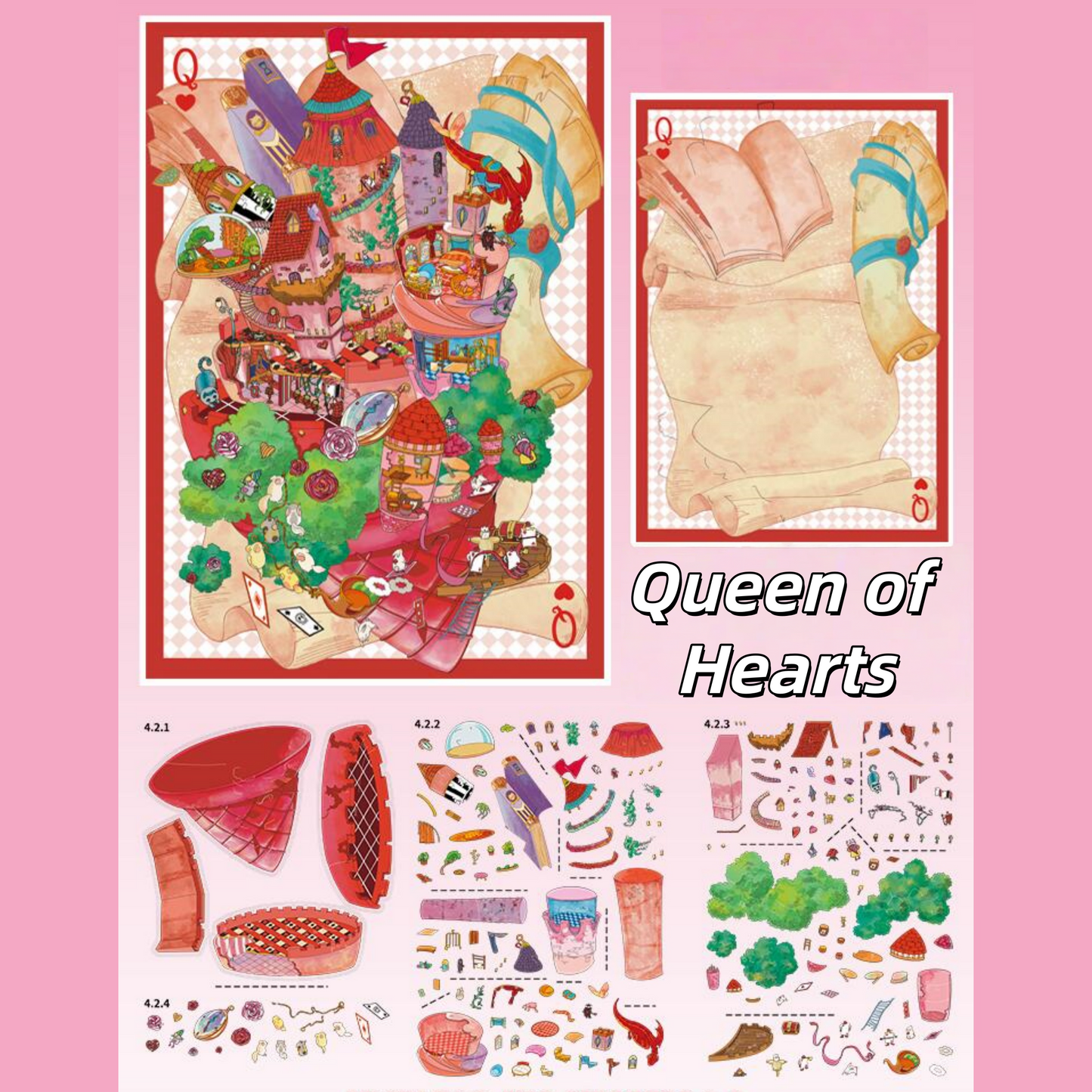 Ace Alice 3D Sticker | 4 Cute Miniature Scenes