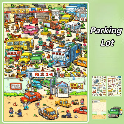 Entertainment Daily 3D Sticker | 4 Cute Miniature Scenes