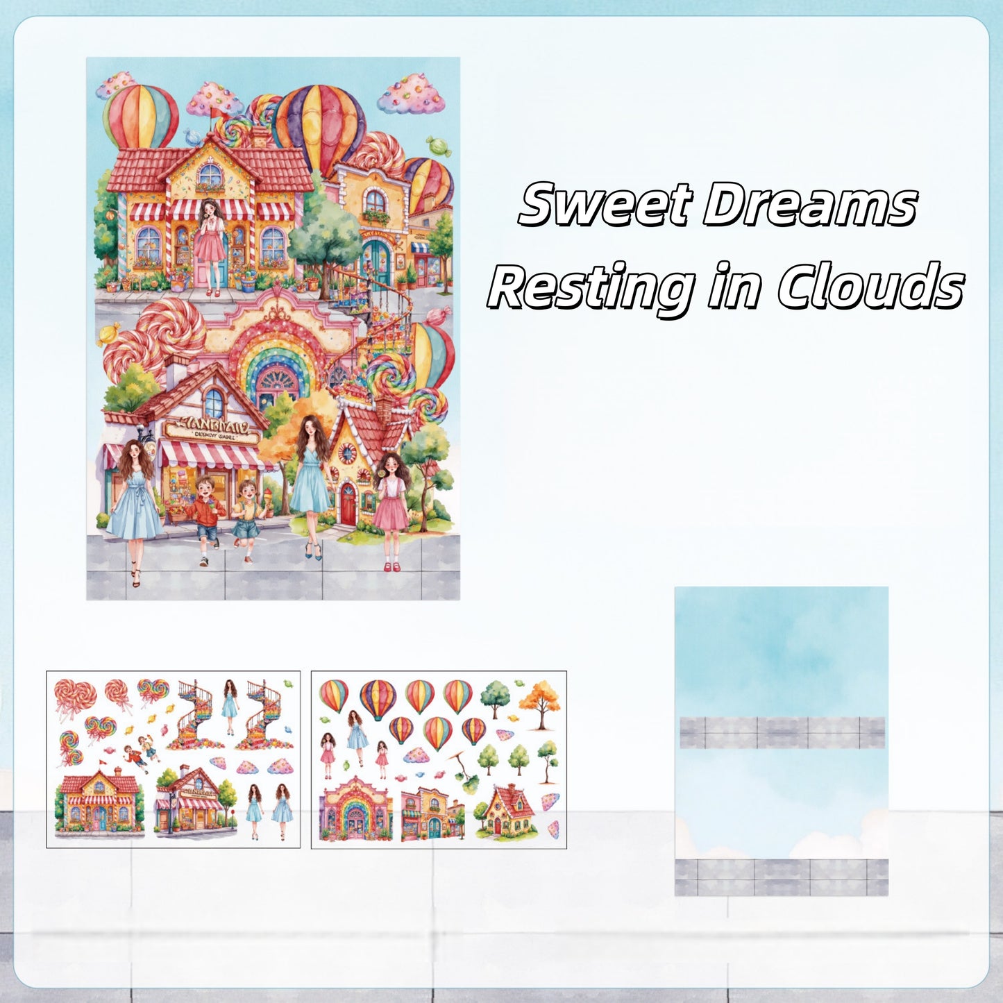 Dream Containment 3D Sticker | 4 Cute Miniature Scenes