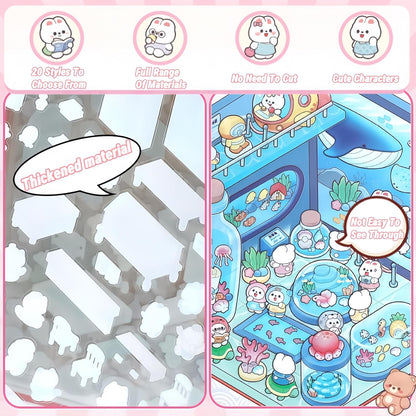 DIY 3D Sticker Material Book  – 1.0 (20 Scenes) | 2.0 A (6 Scenes) | 2.0 B (6 Scenes)