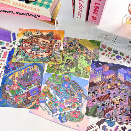 Modern Myths 3D Sticker | 5 Cute Miniature Scenes