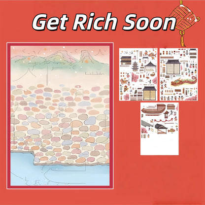 Chinese New Year 3D Sticker | 2 Cute Miniature Scenes
