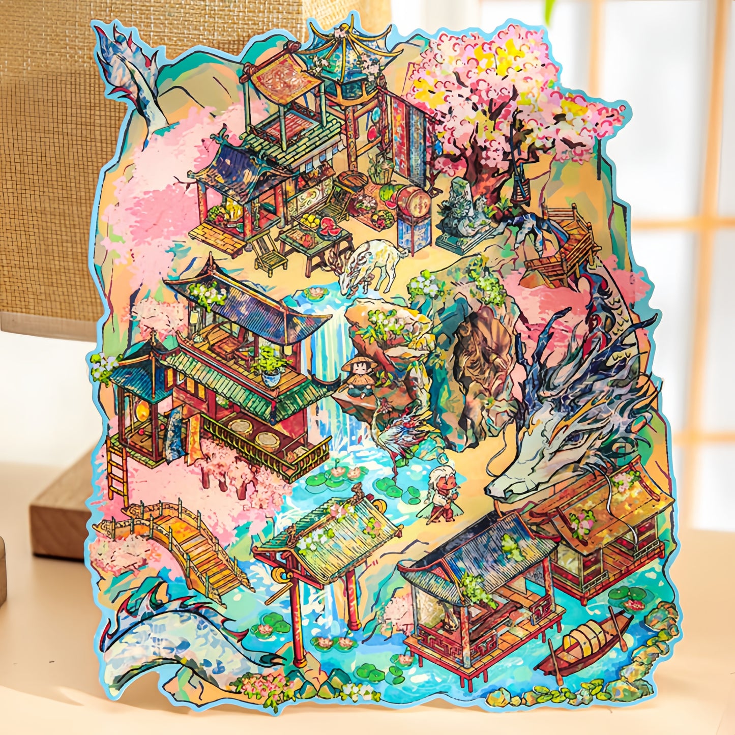 A Dream of Orchid Mountain 3D Sticker | 2 Cute Miniature Scenes
