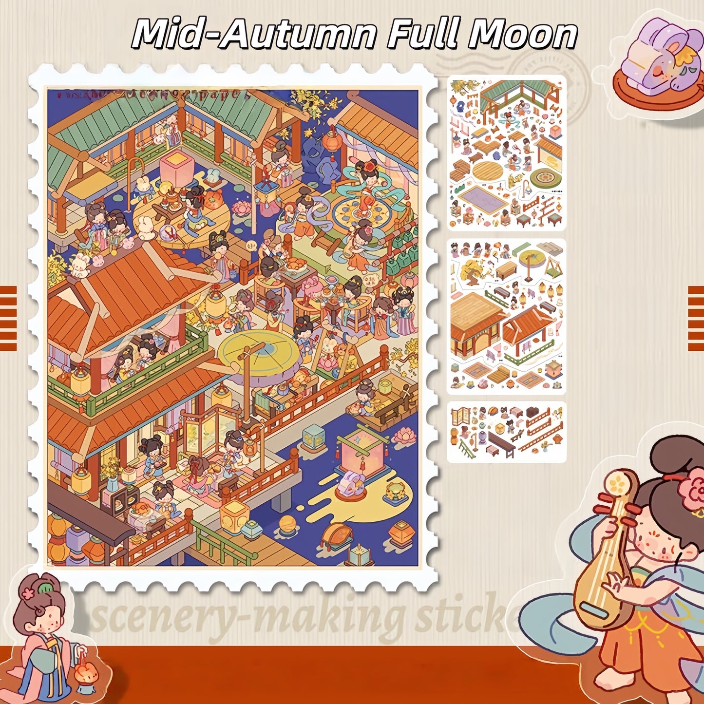 Paperfairy Tale 3D Sticker | 4 Cute Miniature Scenes