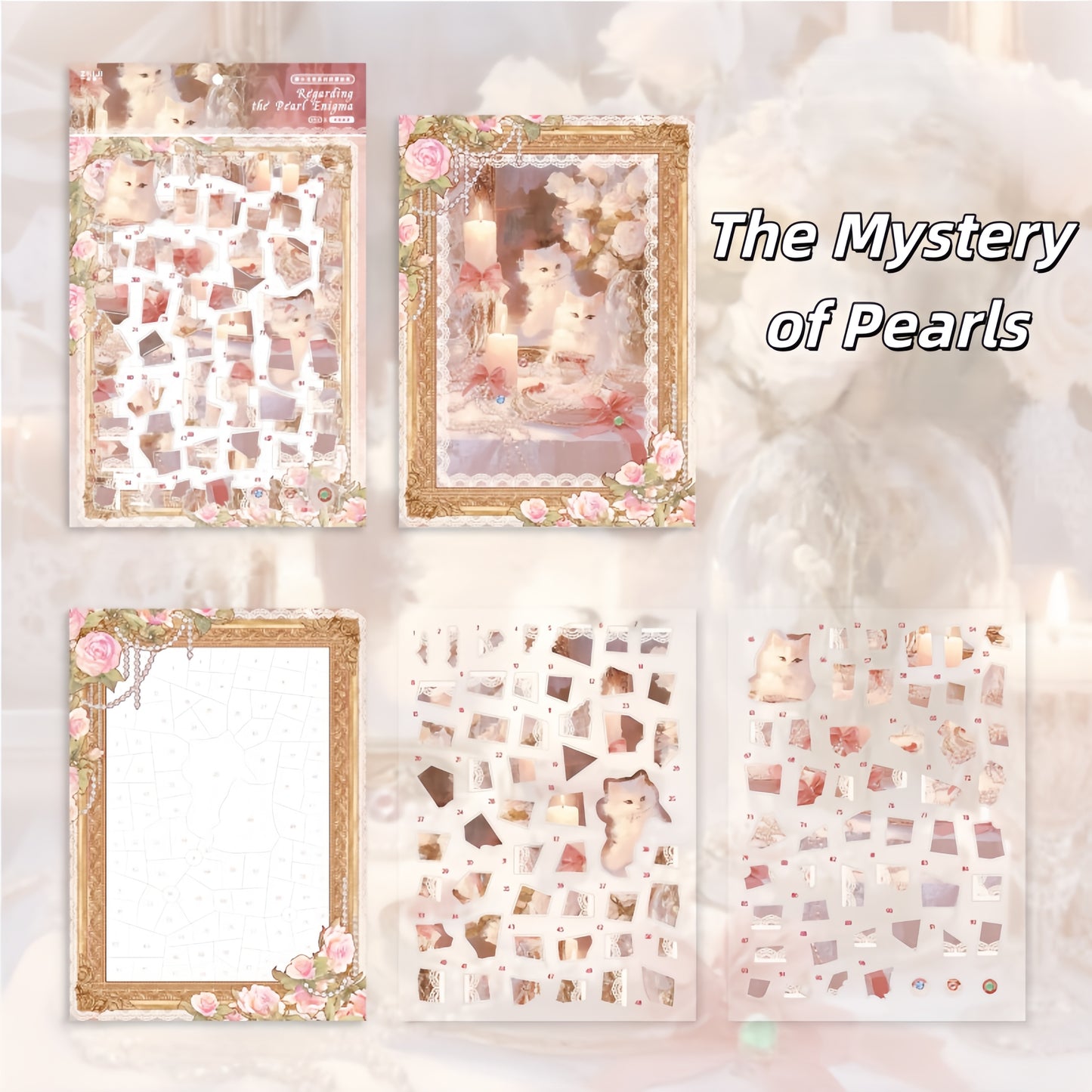 Searching for Secrets in the Fog 3D Sticker | 3 Cute Miniature Scenes
