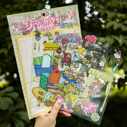 Daily Joys 3D Sticker | 4 Cute Miniature Scenes