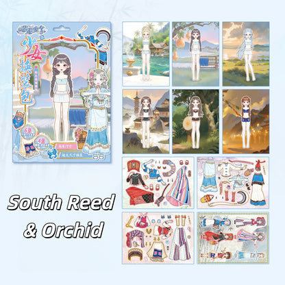 New Chinese Girl Dress Up 3D Sticker Book