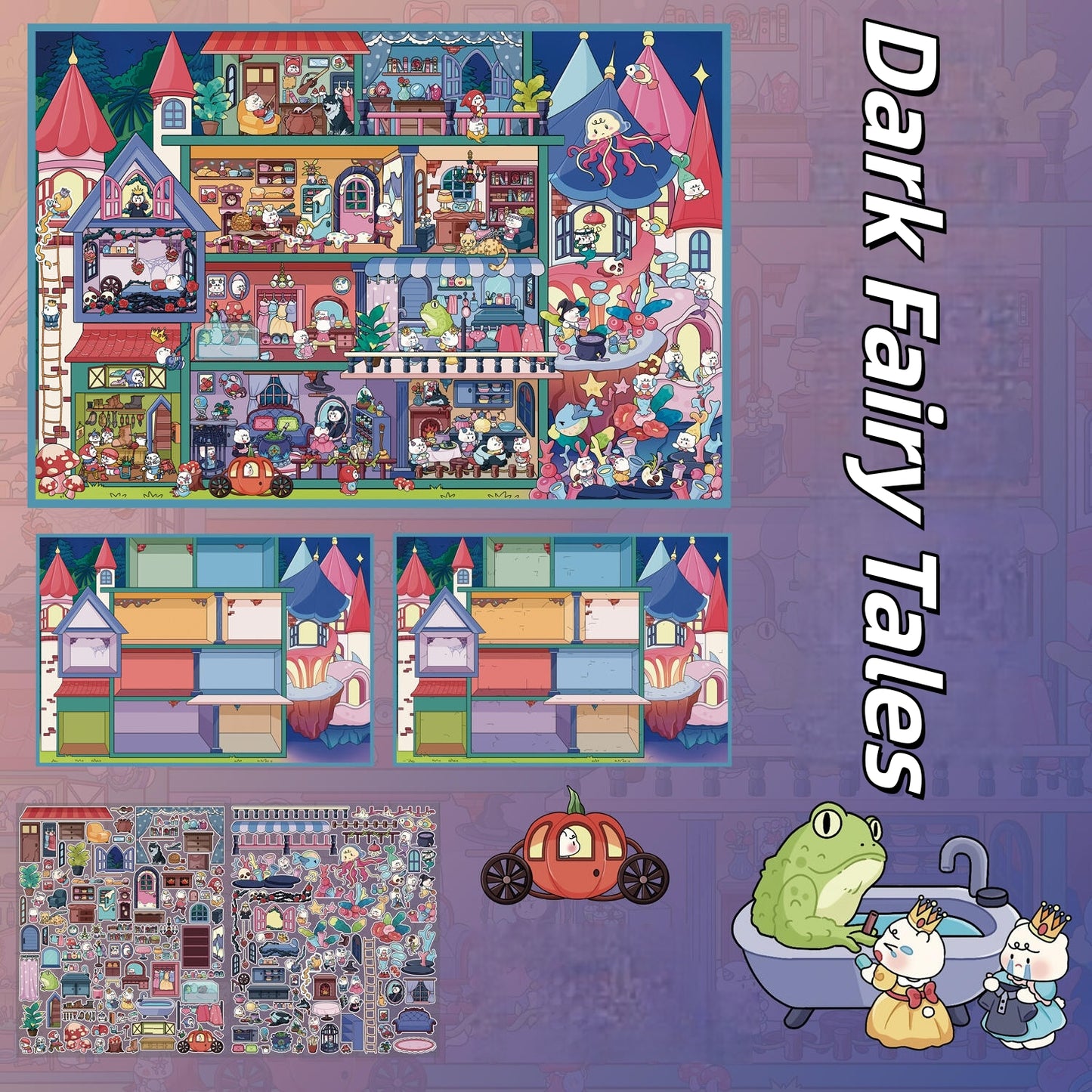 Century of Stories 3D Sticker | 5 Cute Miniature Scenes