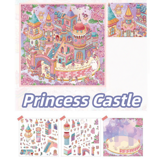 The Princess Series 3D Sticker | 2 Cute Miniature Scenes